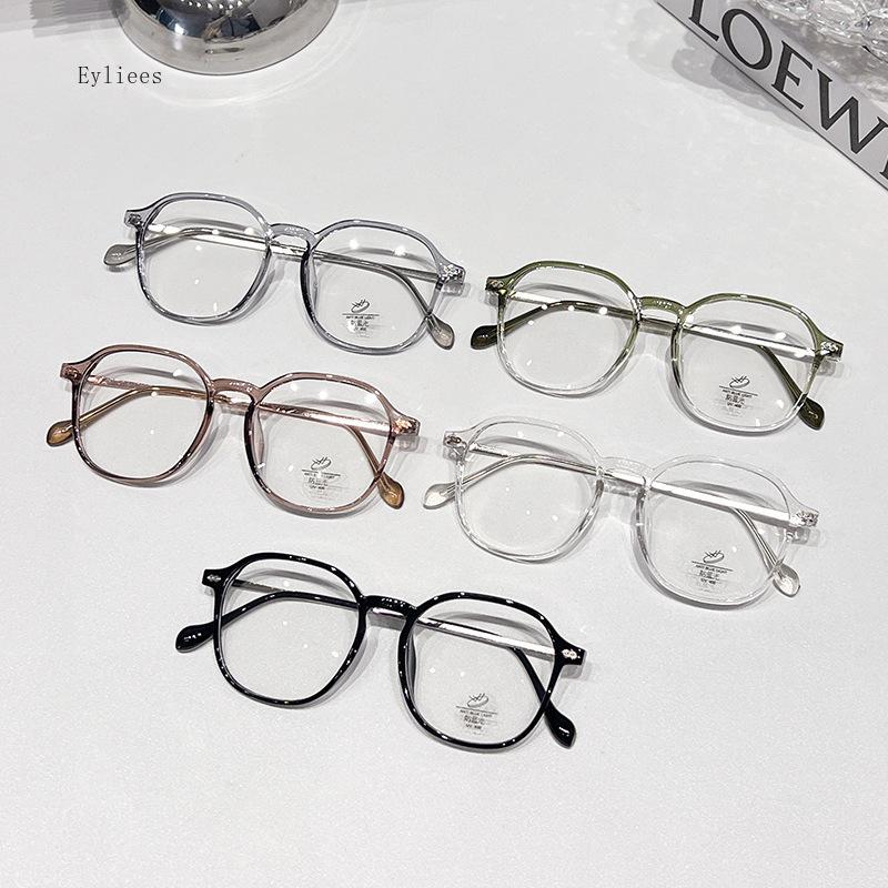 Fashion Anti-blue Light Reading Eyelasses Women's Transparent Glasses Frame Trendy Round Plus Diopter Presbyopia Eyewear To +4.0