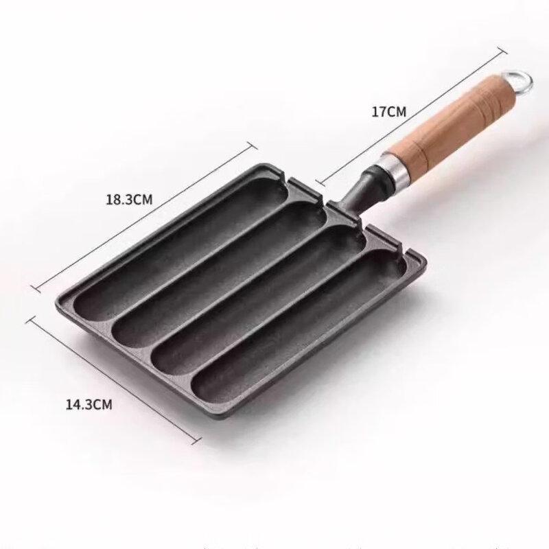 ZISIZ Cast Iron Sausage Grilling Pan