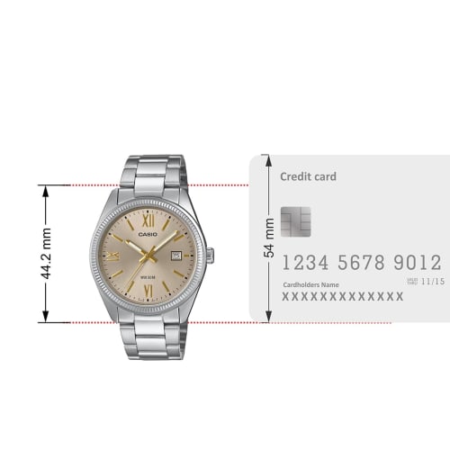 Casio General Line Watch: Beige MTP-1302DD-9AVDF, Beige, Modern, Beige, Modern