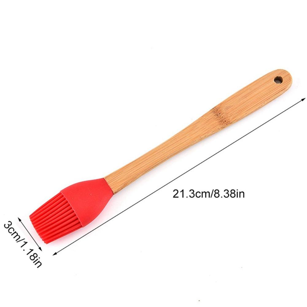 Mixing Kicthen Utensils Silicone Non-stick Wooden Handle Baking Tools Cake Scraper Brush Spatula