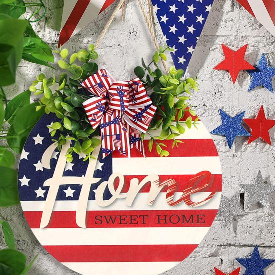 

Дверной знак приветствия, подвесной дизайн, домашний декор, зеленые листья, фермерский дом, патриотический, отличный декоративный элемент