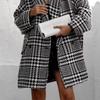 Women's Winter Wool Coat Thick Lined Warm Jacket for Autumn