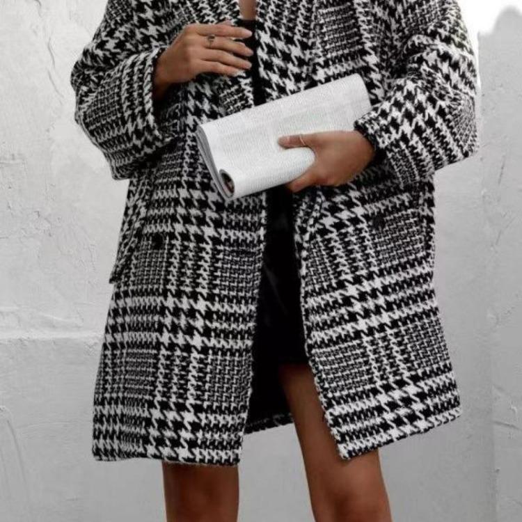 Women's Winter Wool Coat Thick Lined Warm Jacket for Autumn