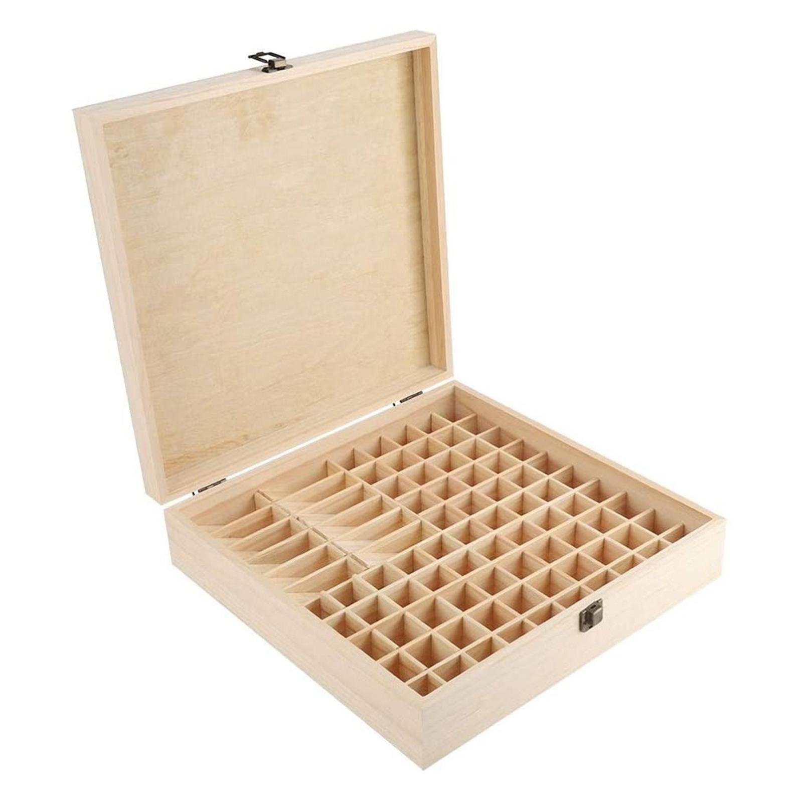 

87 слотів, велика дерев яна коробка для зберігання ефірних олій, футляр, контейнер, органайзер білий