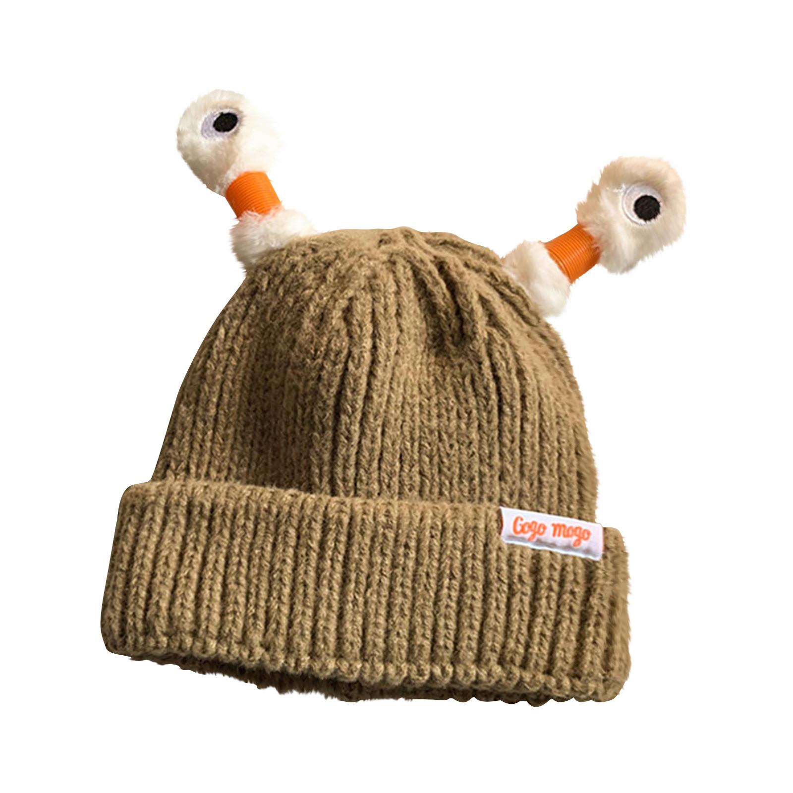 

Зимняя светящаяся вязаная шапка для родителей и детей One Size хаки