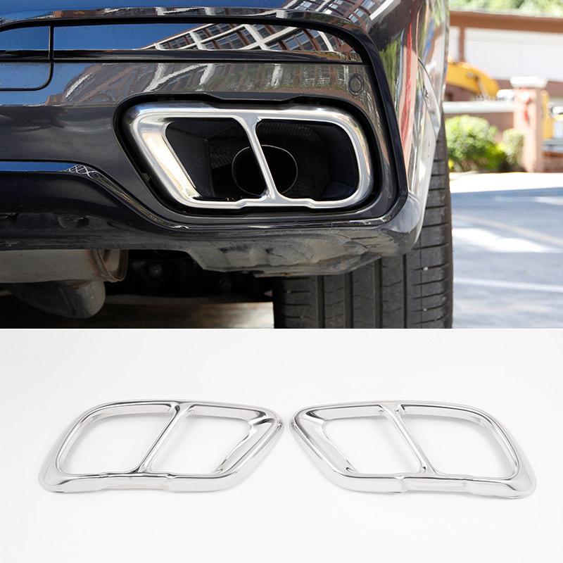 

For BMW M Sport X5 G05 X6 G06 X7 G07 Stainless Steel Tail Muffler Exhaust Pipe Output Cover Trim Car Accessories Style B Silver