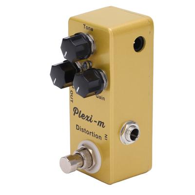Gitarreneffekt Fuzz Overload Distortion Pedal Metall Golden True Bypass Schalter für E-Bass