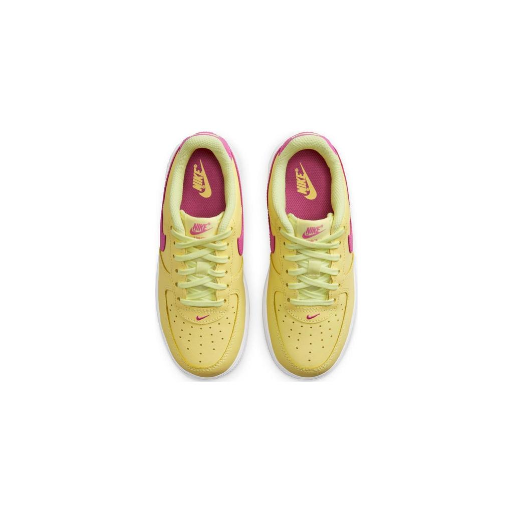 Nike Air Force 1 Low Ps Non-Slip Durable Breathable Low-Top Kids Skate Shoes Kids Sneakers White Yellow Pink FJ3484-800