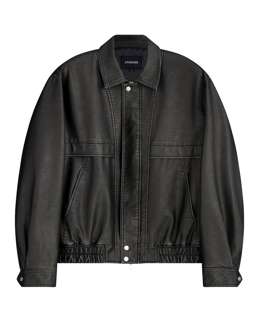 Sperone Oversized Washed Heritage Jacket (Black)