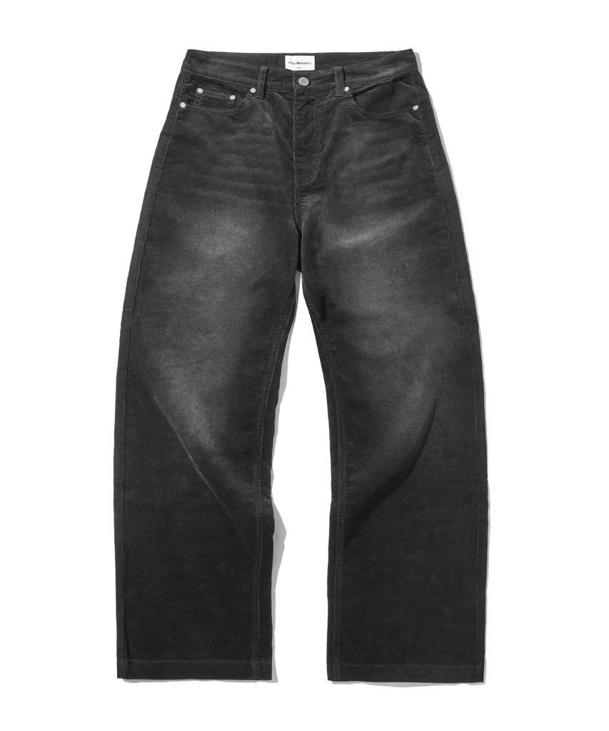 FILLUMINATE Vintage Washed Corduroy Pants - Black