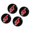 4pc 56MM Car Wheel Center Hub Caps sticker Tire Rim Covers stickers Auto Accessories For ST Fiesta Shelby Edge Kuga Mustang