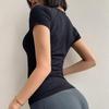 Quick Dry Seamless Sport T Shirt Women Solid Color Short Sleeve Yoga Shirt Running Fitness Gym Shirts Workout Tops