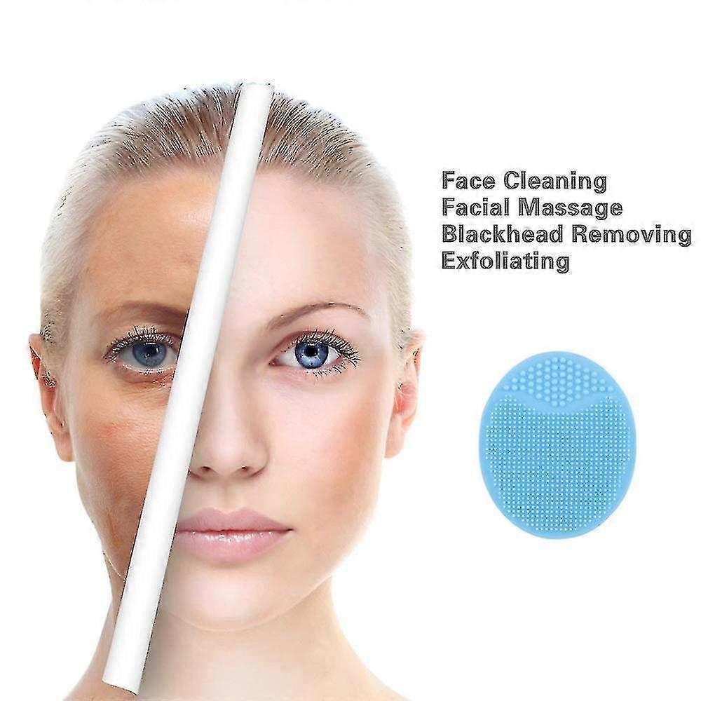 Wabjtam Facial Scrub, 2-pack Soft Silicone Scrub, Facial Exfoliator, Facial Scrub, Silicone Scrub, Massage Pore Cleansing, Blackhead Removal Exfoliato