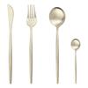 Matte Tableware Set Gold Cutlery Set Stainless Steel Dinnerware Set Knife Fork Spoon Flatware Teaspoon Western Kitchen Silverware