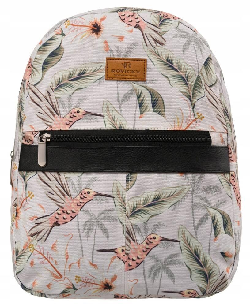 Patterned, urban women's backpack - Rovicky