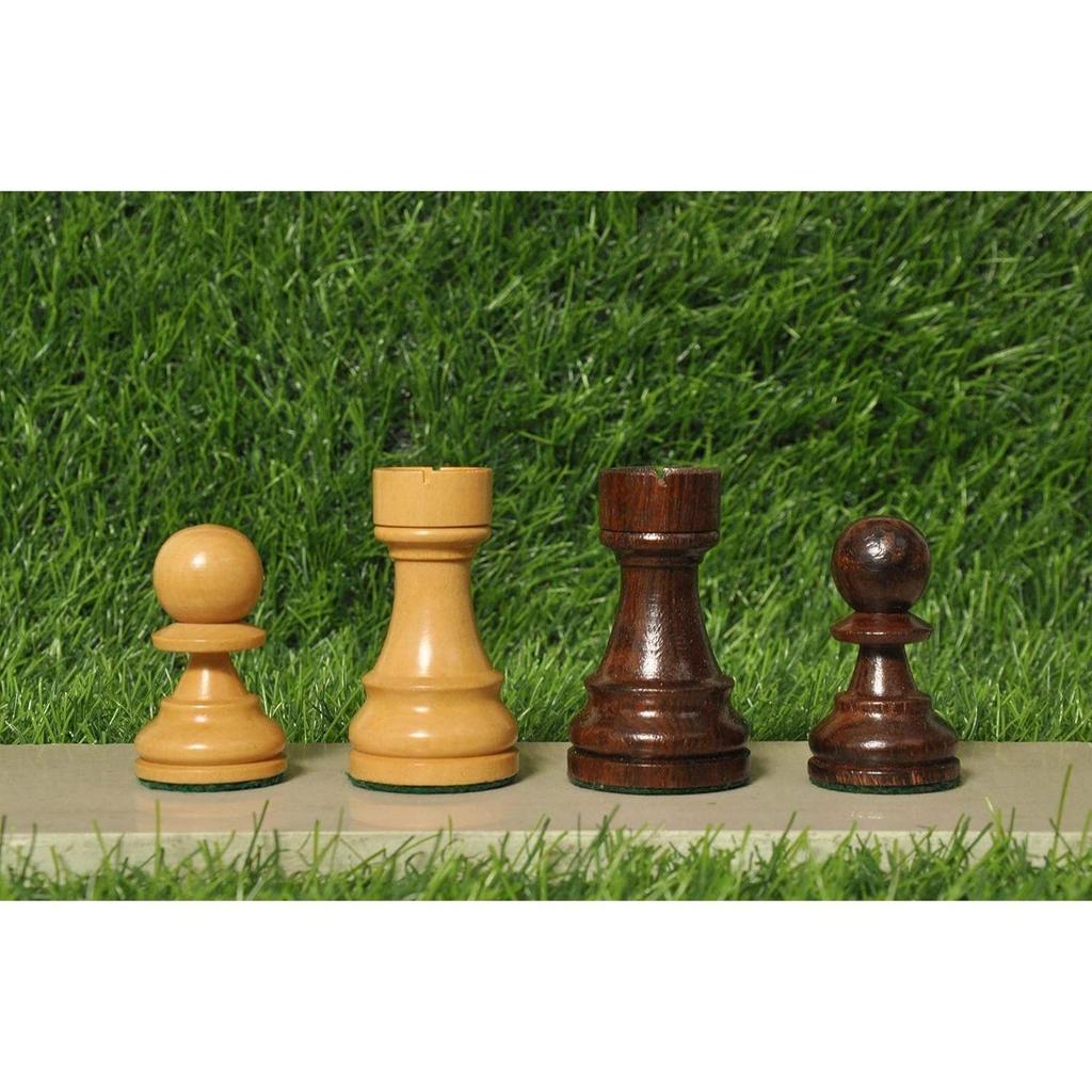 Wooden Chess Pieces Only 32 Chessmen and 2 Extra Queens Made of Boxwood and Rosewood for Tournament and Professional Players.