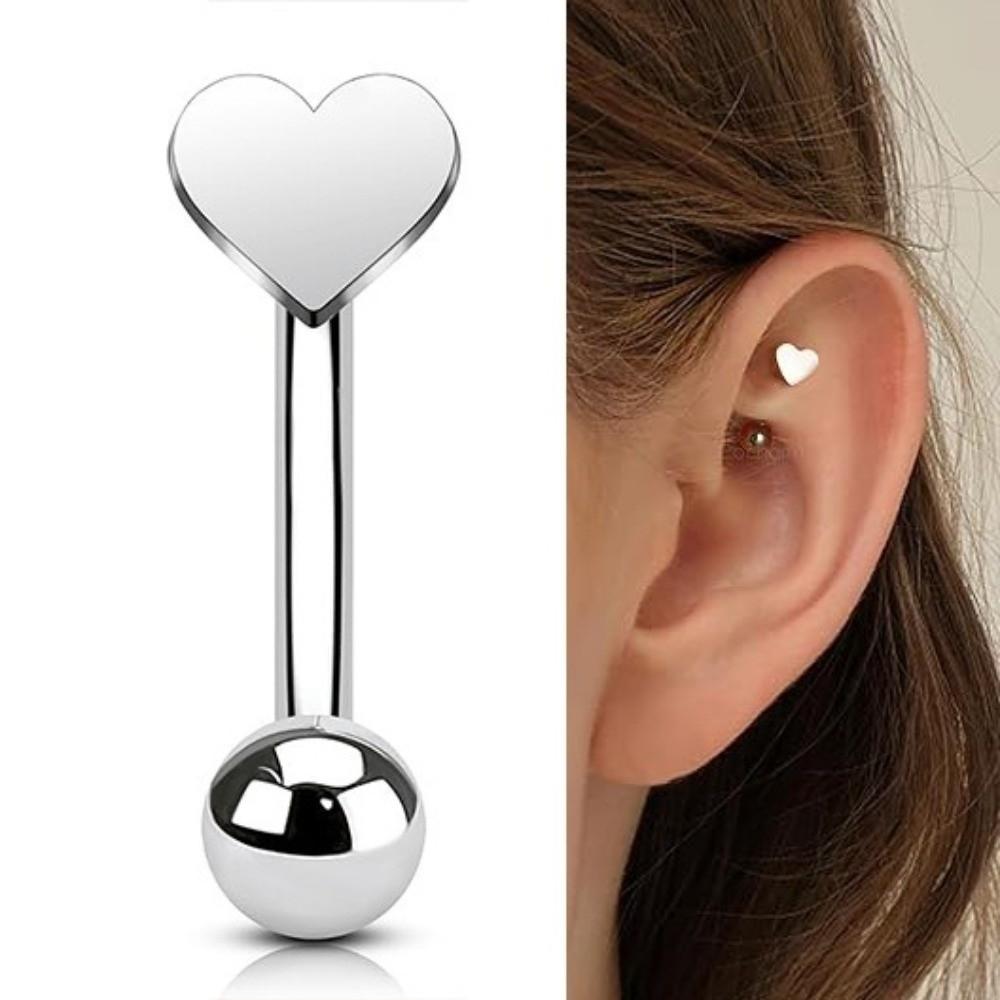 Star Curved Eyebrow Sticks Stainless Steel Punk Body Jewelry All-gender
