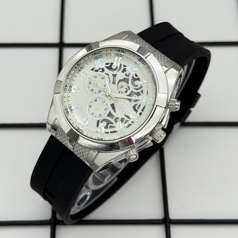 JYL Men's Watch Student Hollow Casual Silicone Strap