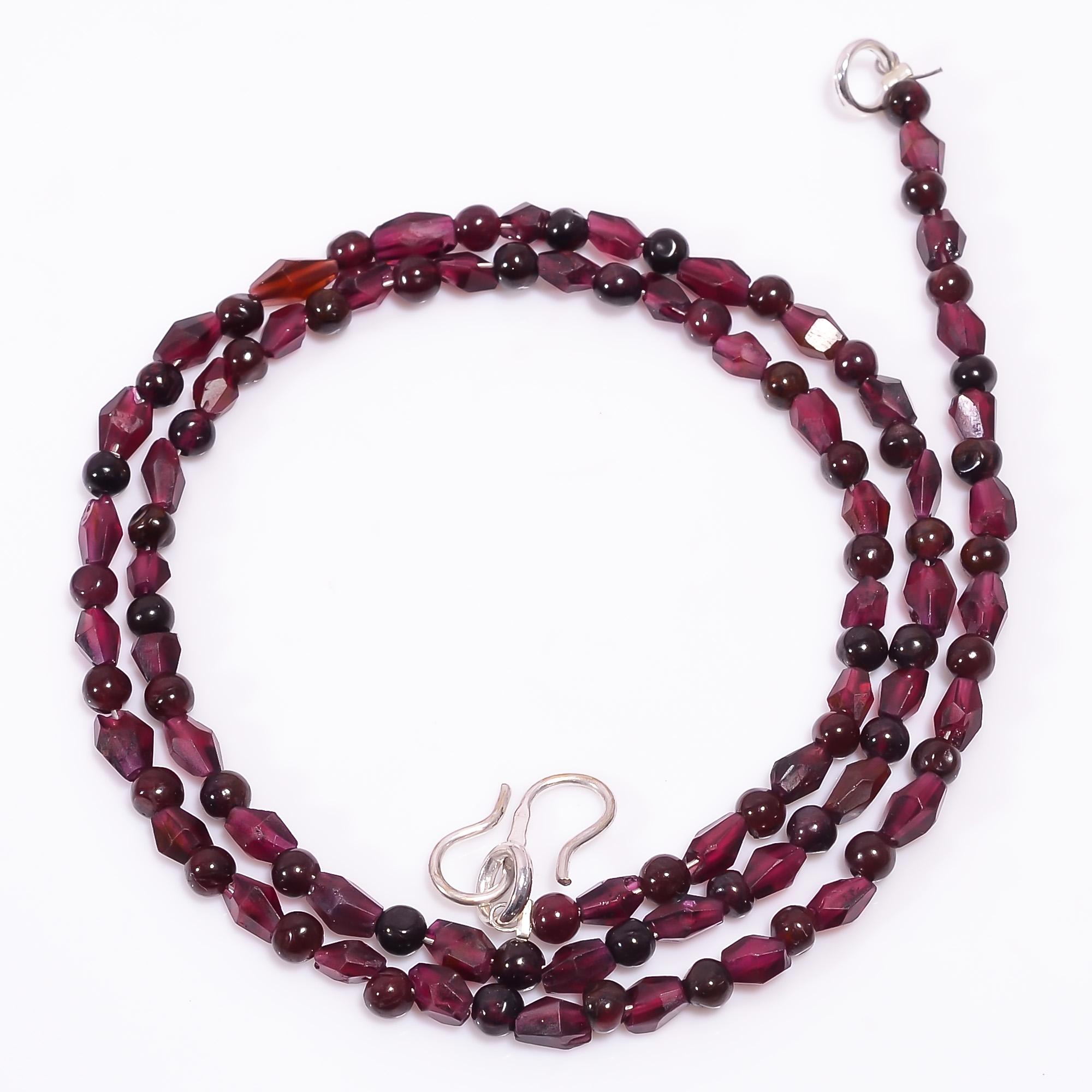 

Натуральный Родолит Гранат Драгоценный камень Бусы Ожерелье 3-17 мм 18 UB-7988 UB-7988