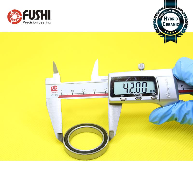 Cuscinetto Ibrido Ceramico 6806RS 30*42*7 mm ABEC-5 1PZ Movimenti Centrali & Ricambi per Bicicletta 6806 RS 2RS Cuscinetti a Sfera Si3N4 6806-2RS