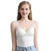 Sommer Damen Nahtloser Leibchen-BH Sling Bottoming Shirt V-Krawatte Brustpolster Ärmellose Weste
