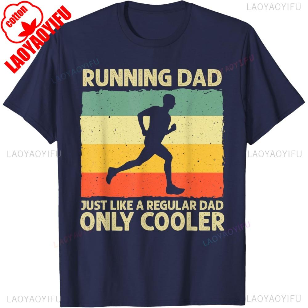 Lustiges Laufen für Männer Papa Marathonläufer Marathonläufer T-Shirt Lässige Mode Locker Hip Hop Mann T-Shirt Baumwolle Harajuku Stil T-Shirts