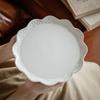 Delicate Solid Color Flower-Shaped Plate Ceramic Plate Restaurant Dessert Plate Household Dish Plate High Value Tableware Plate Dinner Plate