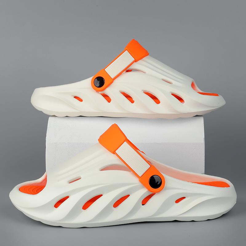 Fashion Men's Summer Outdoor Thick Bottom Slip-On Shoes Anti-Odor Anti-Slip Clog Shoes Comfortable Sensation Beach Sports Sandals