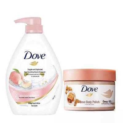 Dove Nourishing Body Wash & Coconut Sugar Scrub Set