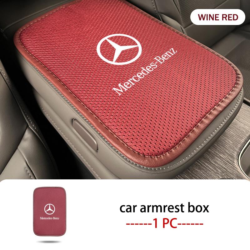 Car Armrest Box Pad Center Console Protector Heightening Mat For Mercedes Benz AMG A C E S G Class W201 W210 W108 W204 W205 W203 JS1