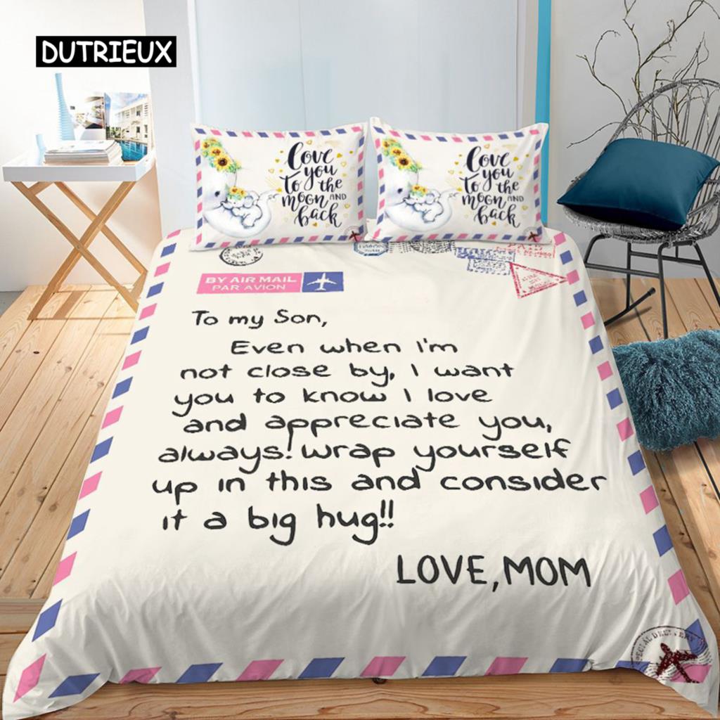 

Пододеяльник ко Дню матери King Queen, комплект постельного белья с цветочным принтом и цветочным узором, полиэстеровое одеяло US Twin(172x218cm)