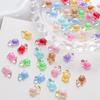 100pcs Mixed Mini Turtle Nail Charms,Noctilucent 3D Cartoon Colored Nail Art Decorations,DIY Phone Case Nails Crafts