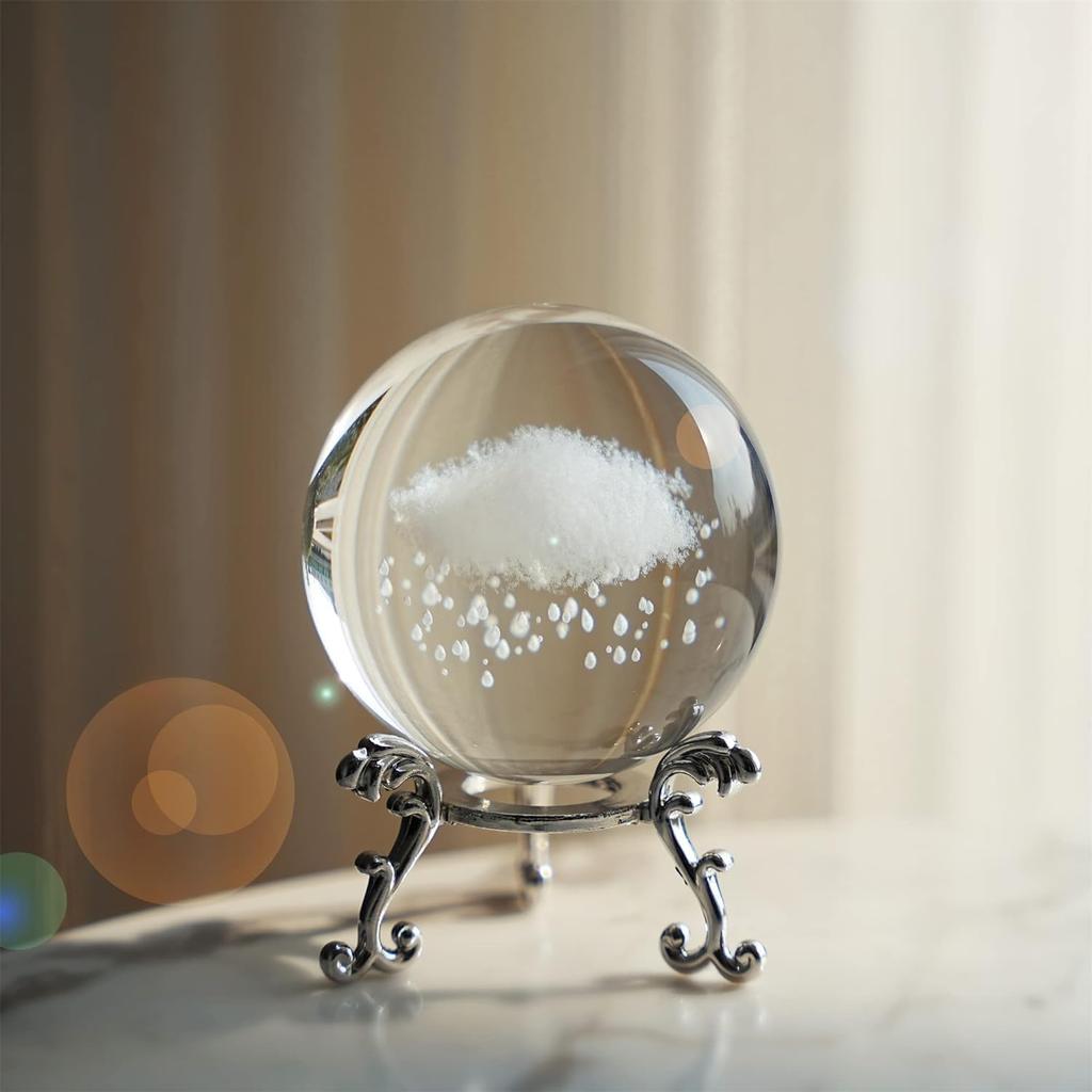 60mm Clear Crystal Ball with Stand Handcrafted Photography Prop for Magical Shots Elegant Home & Party Decor Gift for Women
