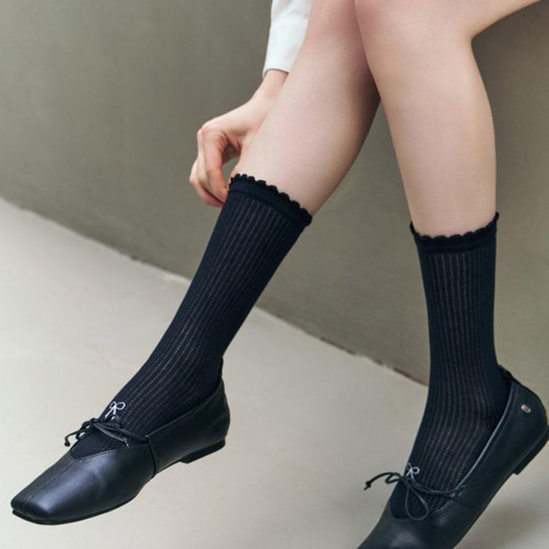 Bananasisters [2SET] Bonnie Ribbon Point Golji Rüschensocken 3 Farben