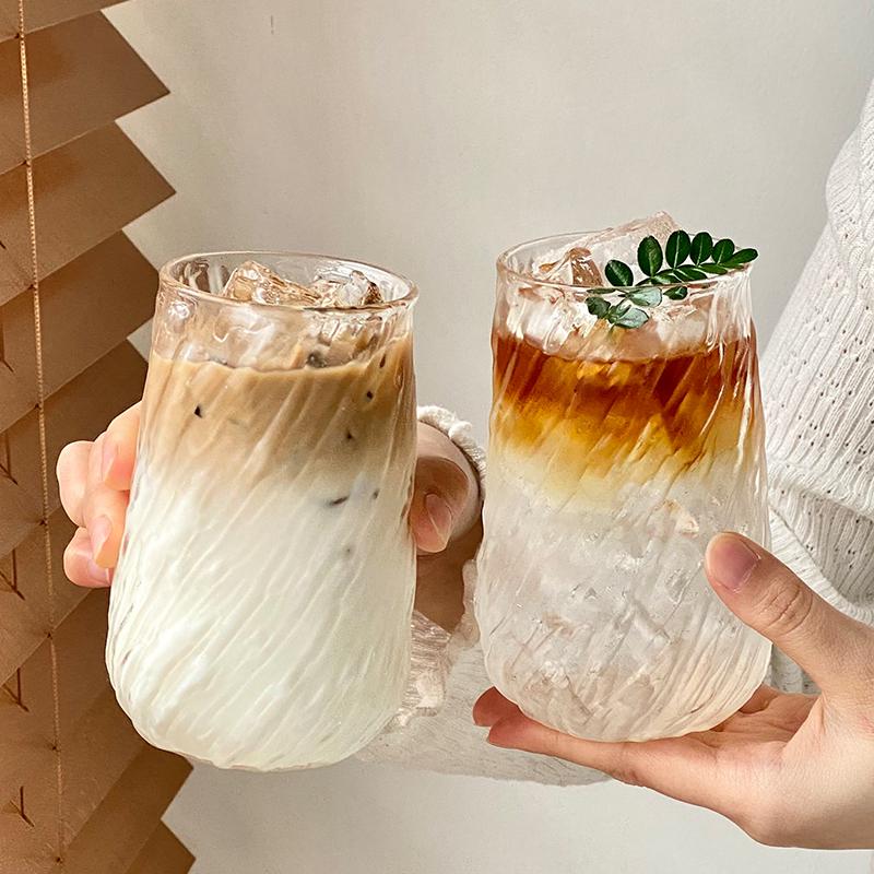 Japanese-Style Retro Beverage Cup for Fruit Tea, Iced Americano, Juice, or Latte