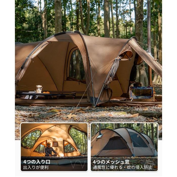 ONETIGRIS CAMPING ORBITIS Large Hot Tent 4-Person Freestanding Easy Setup with Groundsheet Stove Compatible Robust Windproof Mosquito Proof