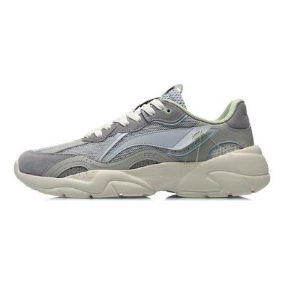Li Ning Tlumení nárazů Protiskluzové Odolné proti opotřebení Nízké Běžecké boty Unisex tenisky Šedé AGCR165-3