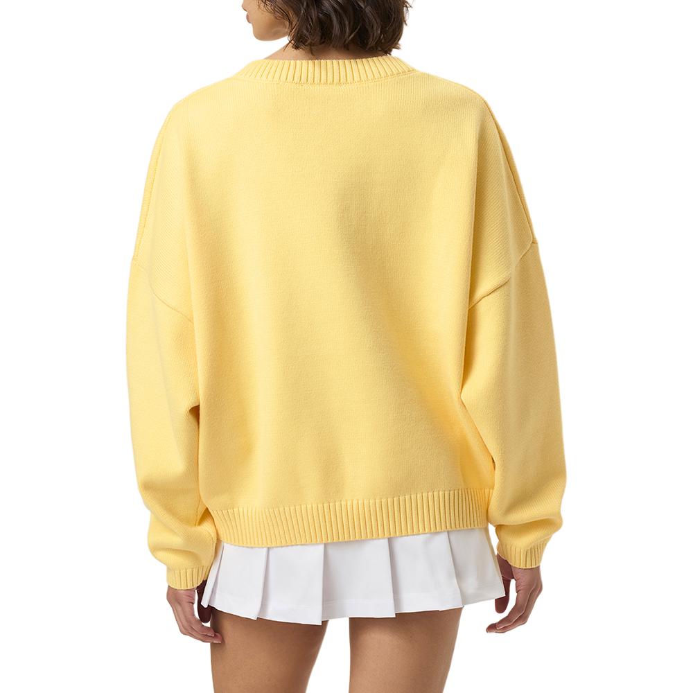 FILA X Hailey Athletics Collection Fashion Versatile V-Neck Knit Sweater Women tops A71W523401FYE