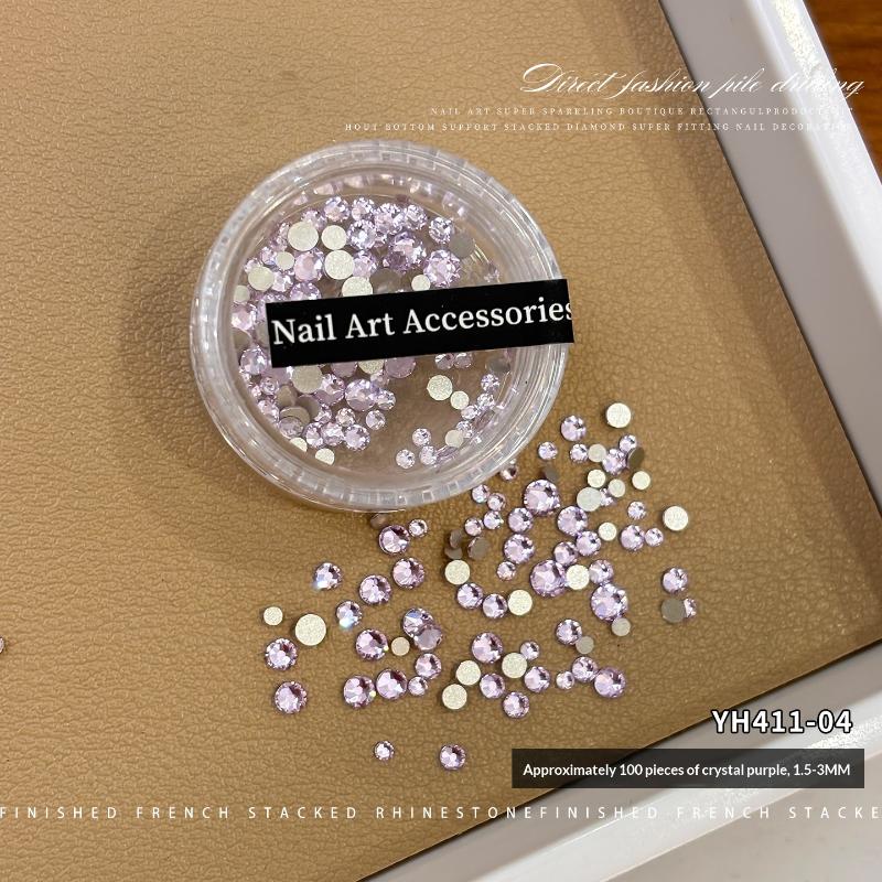 100Pcs 1.5-3Mm Glass Crystal Non Hotfix Rhinestones Craft Supplie Flatback Glitter Stones Nail Art Decorations Diy Accessories