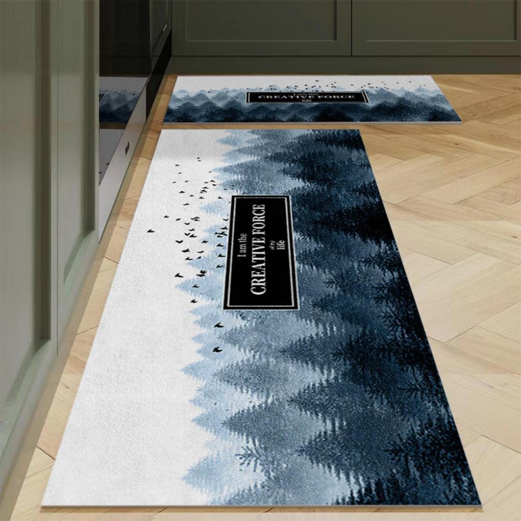 Moda Basit İskandinav Tarzı Mutfak Mat Halı Ev Tutun Halı Modern Ev Dekor