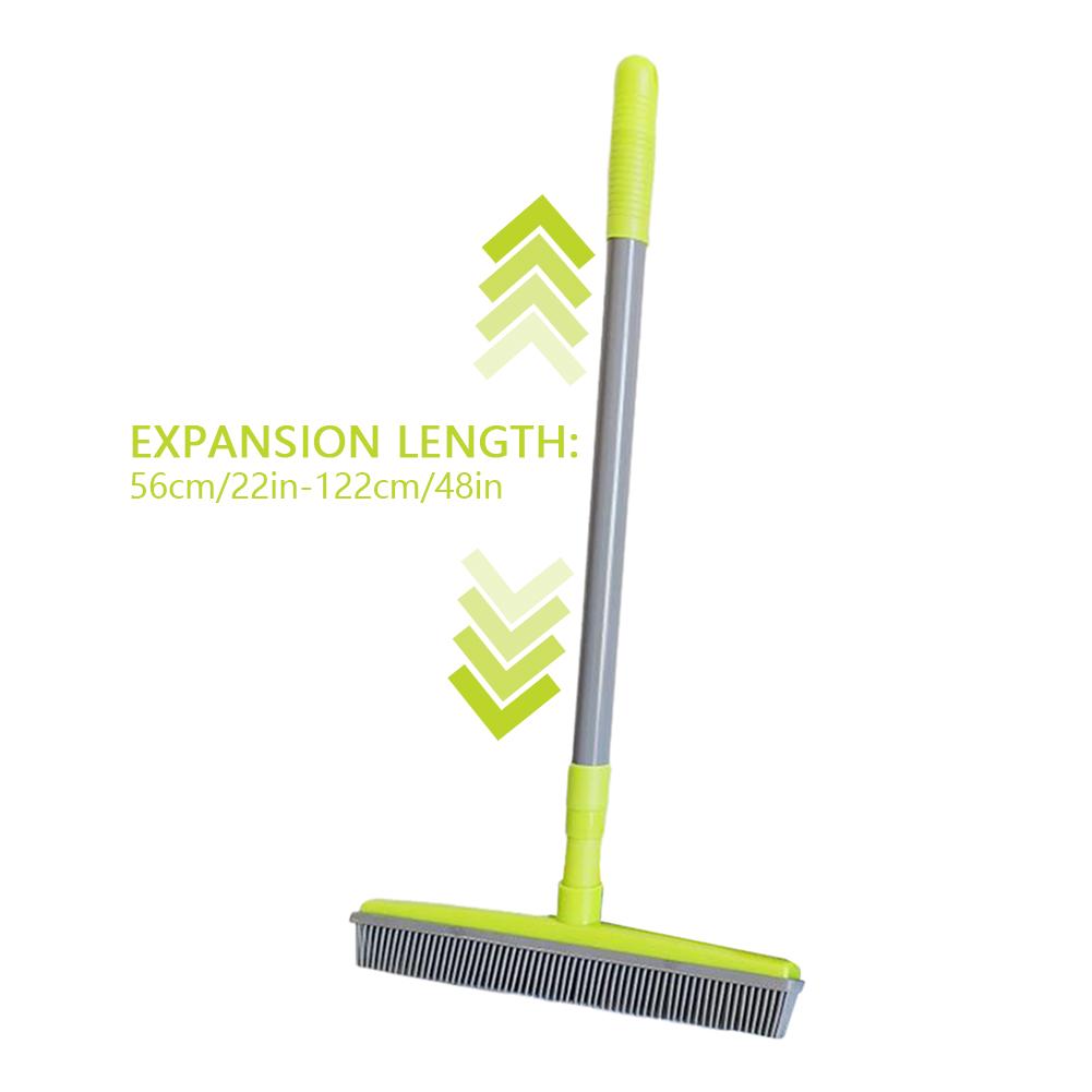 3 Section Telescopic Pole Carpet Delinting Brooms Multifunctional Soft Bristles Brooms For Pet Hair Remover
