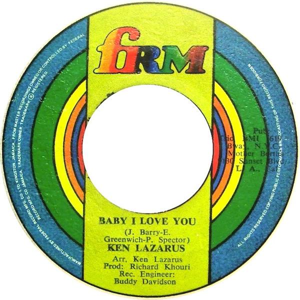 

7inch Record KEN LAZARUS Baby I Love You Hello Carol NONE FRM 1969 Jamaica Reggae Ska Dub Used