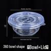 Transparent Thickened Disposable Plastic Bowl - Round, No Lid, Heat-Resistant for Home and Commercial Use