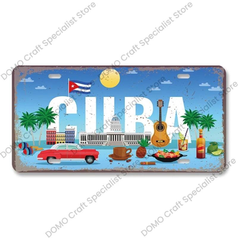 Motorcycle Souvenir License Plate, Metal Auto Wall Decor 15x30cm