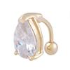 Women Reverse Heart Belly Button Ring Bar Navel Ring Body Piercing