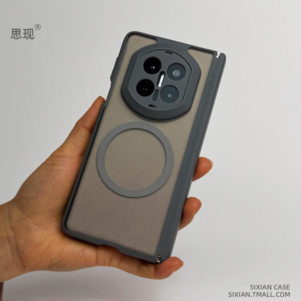 For Huawei Mate X7 Case Magnetic For MagSafe Acrylic Matte Transparent Skin Feel Cover Equipped Central Hinge Protection Shell