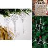 Elegant Transparent Snowflake Christmas Tree Ornaments Creative Reindeer Hanging Decorations