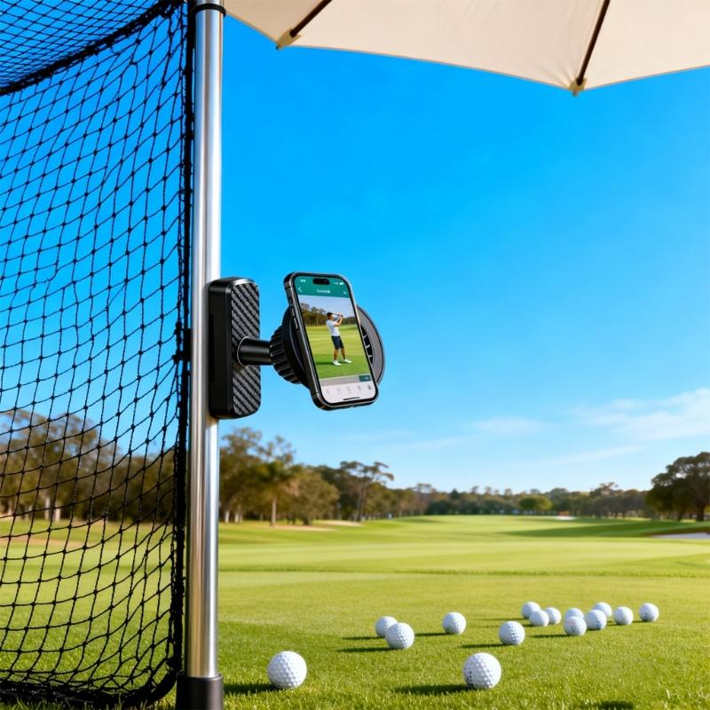 360 Degree Rotating Doble Side Magnetic Phone Mount Bracket for Golf Cart Universal Stand Holder for Most Mobile Phone