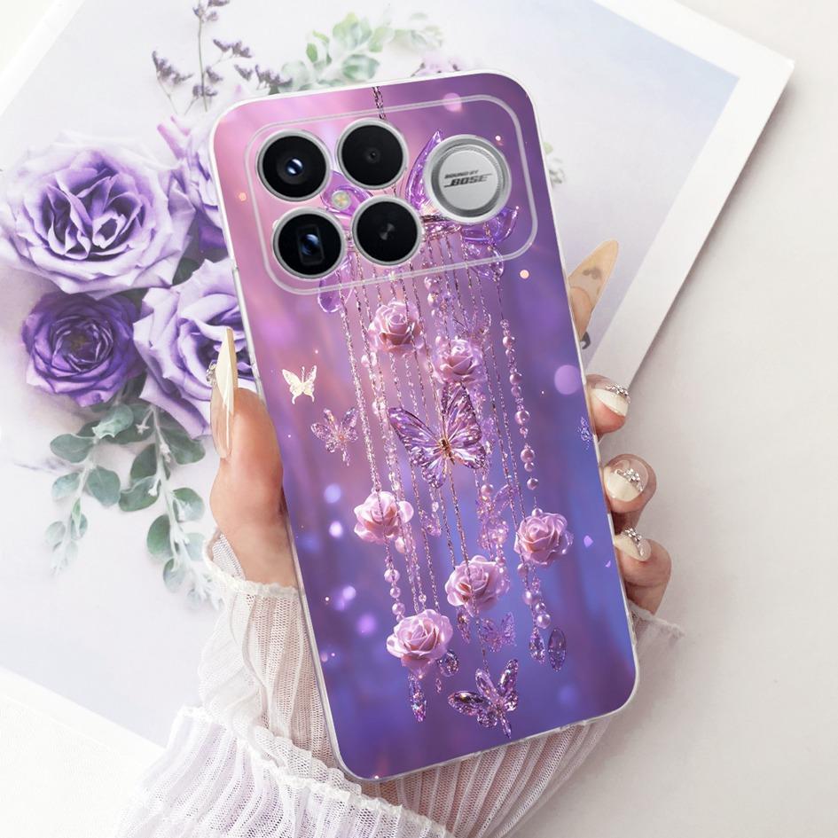 For Xiaomi POCO F8 Ultra Case Luxury Dragon Cartoon Transparent TPU Protection Cover For Poco F8 Pro Ultra PocoF8 Pro Soft Funda