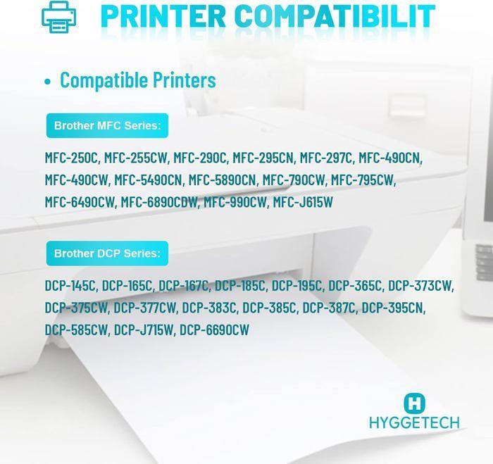 Compatible Ink Cartridges - 1001 PILES BATTERIES - LC980XL - Pack of 10 - Inkjet - XL